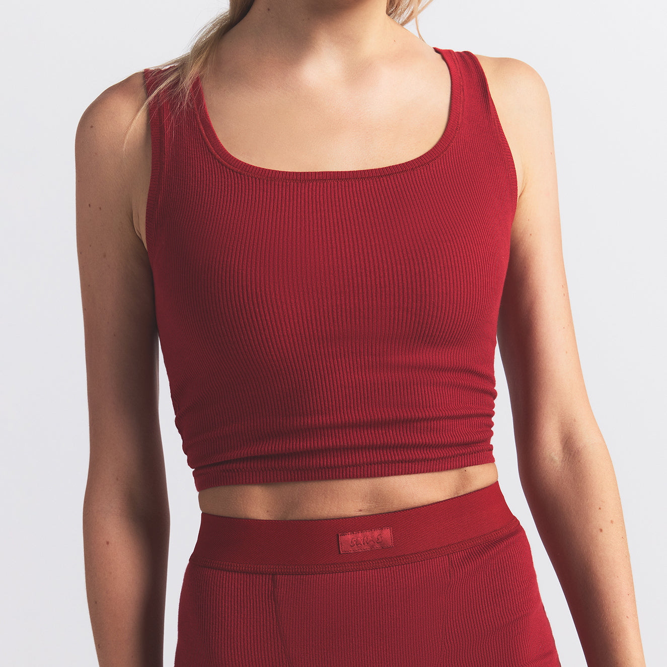 COTTON RIB TANK | BRICK
