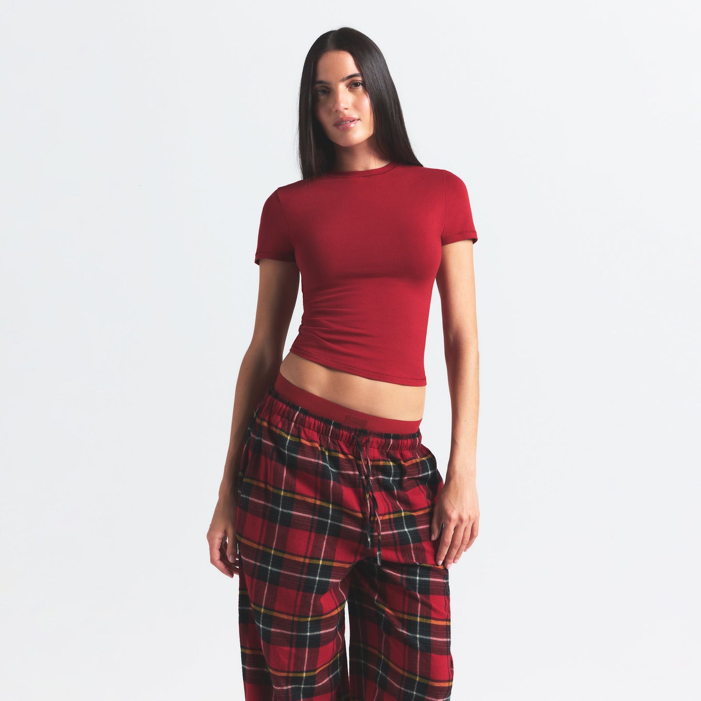 COTTON JERSEY T-SHIRT | BRICK