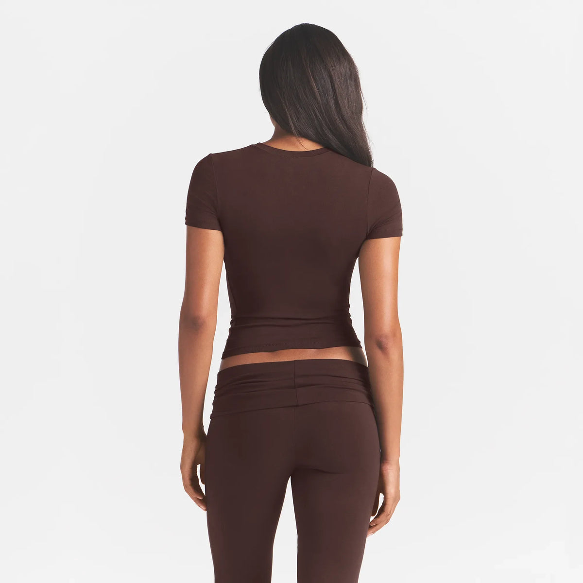 COTTON JERSEY T-SHIRT | ESPRESSO