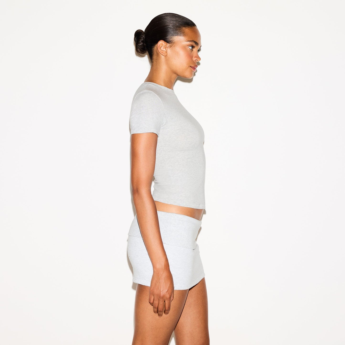 COTTON JERSEY T-SHIRT | LIGHT HEATHER GREY