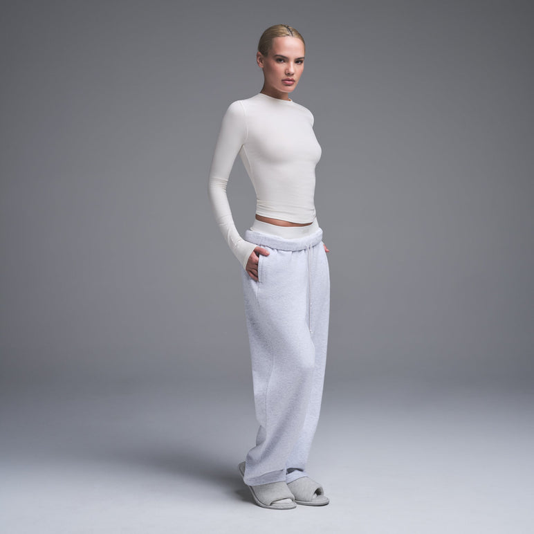 COTTON JERSEY LONG SLEEVE T-SHIRT | MARBLE