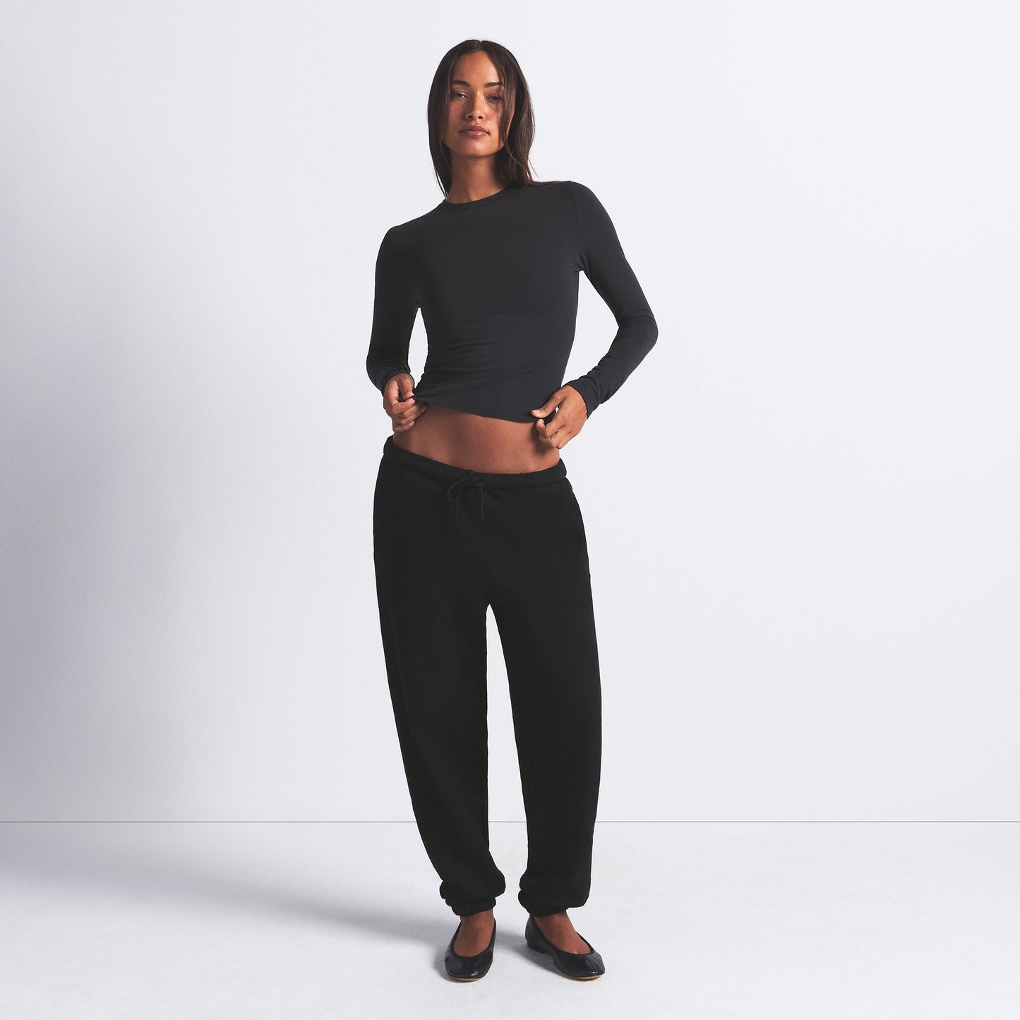 COTTON JERSEY LONG SLEEVE T-SHIRT | SOOT