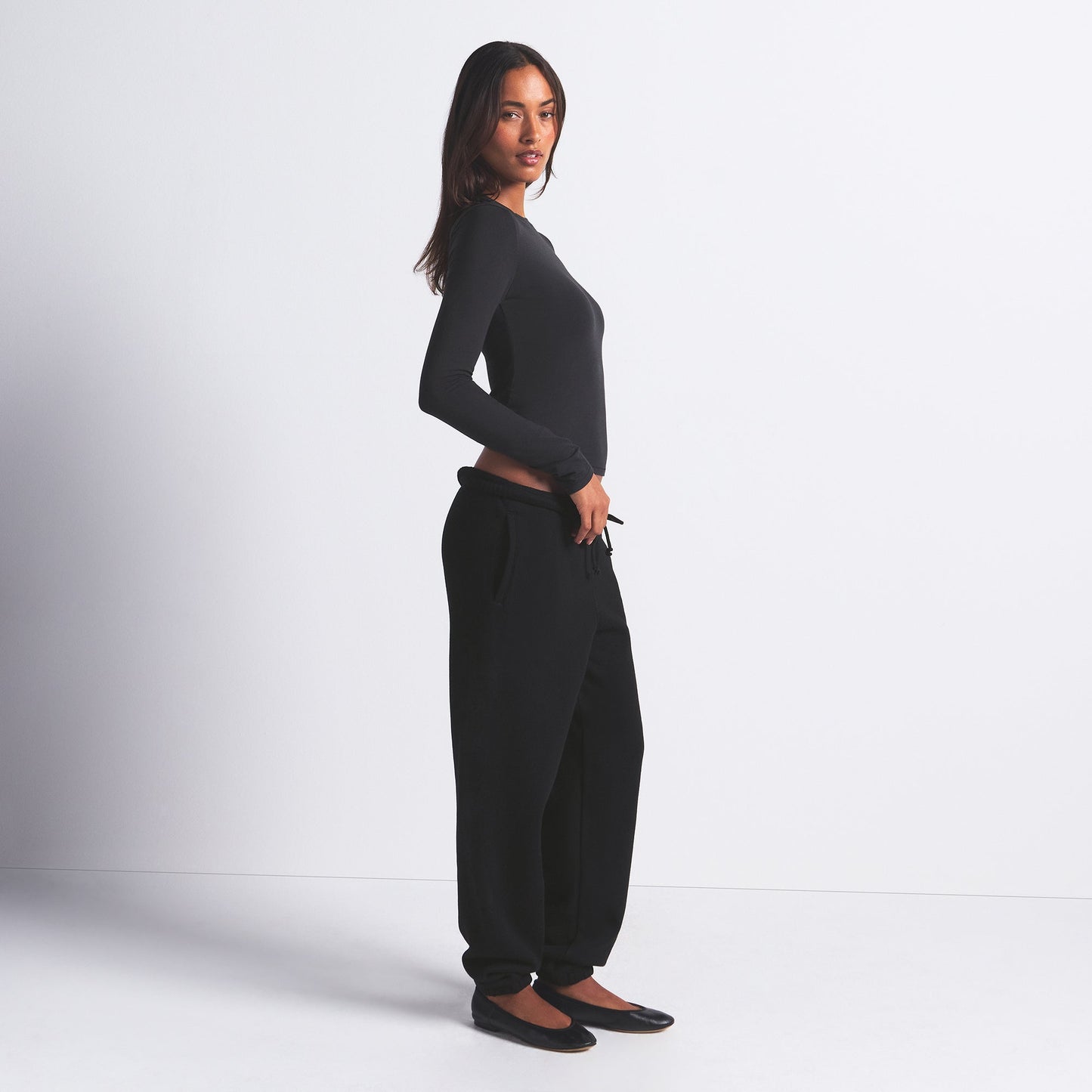 COTTON JERSEY LONG SLEEVE T-SHIRT | SOOT