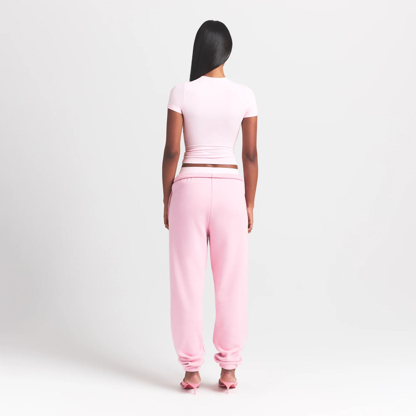 COTTON RIB T-SHIRT | CHERRY BLOSSOM