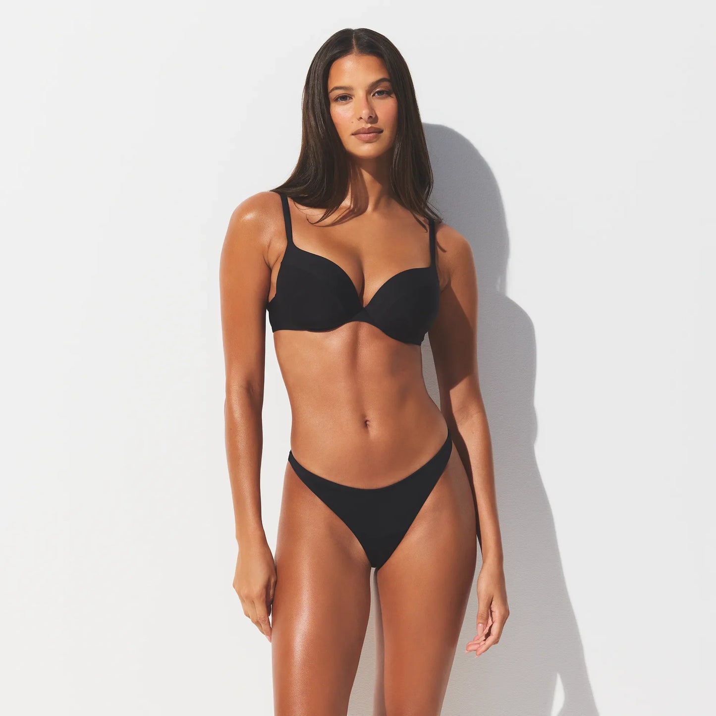 SIGNATURE SWIM THONG BIKINI BOTTOM | ONYX
