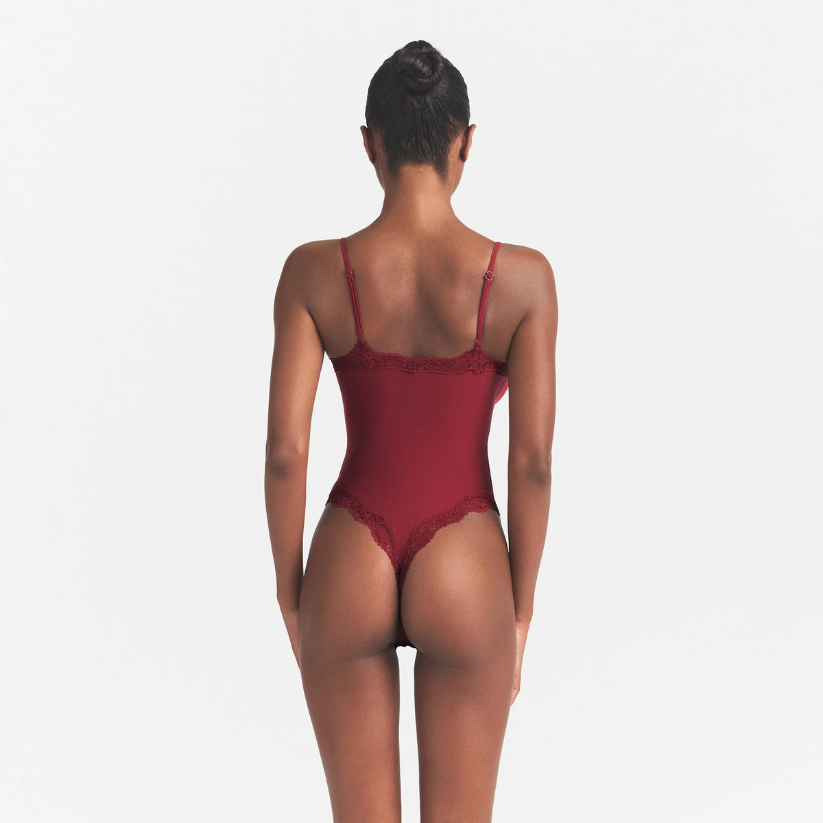 FITS EVERYBODY LACE CAMI BODYSUIT | MERLOT