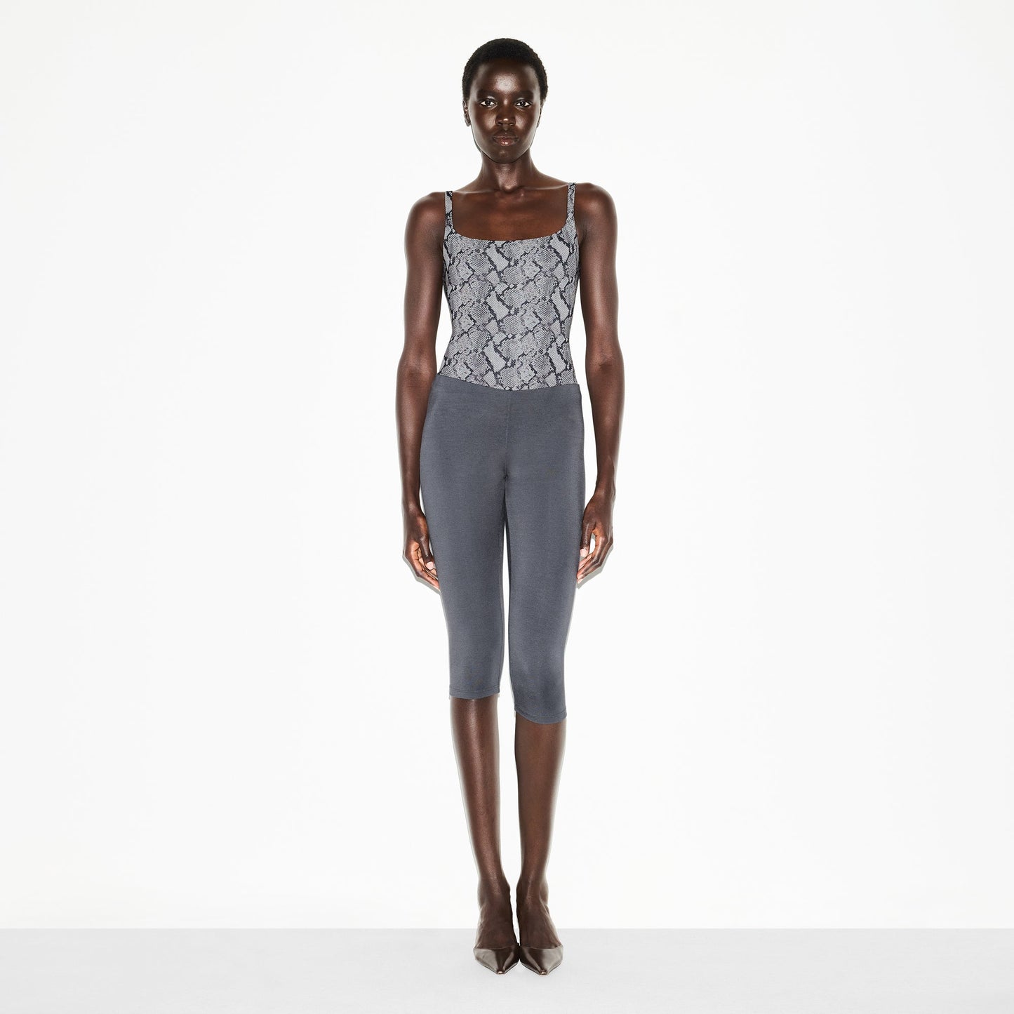 FITS EVERYBODY SQUARE NECK BODYSUIT | SHADOW SNAKE PRINT