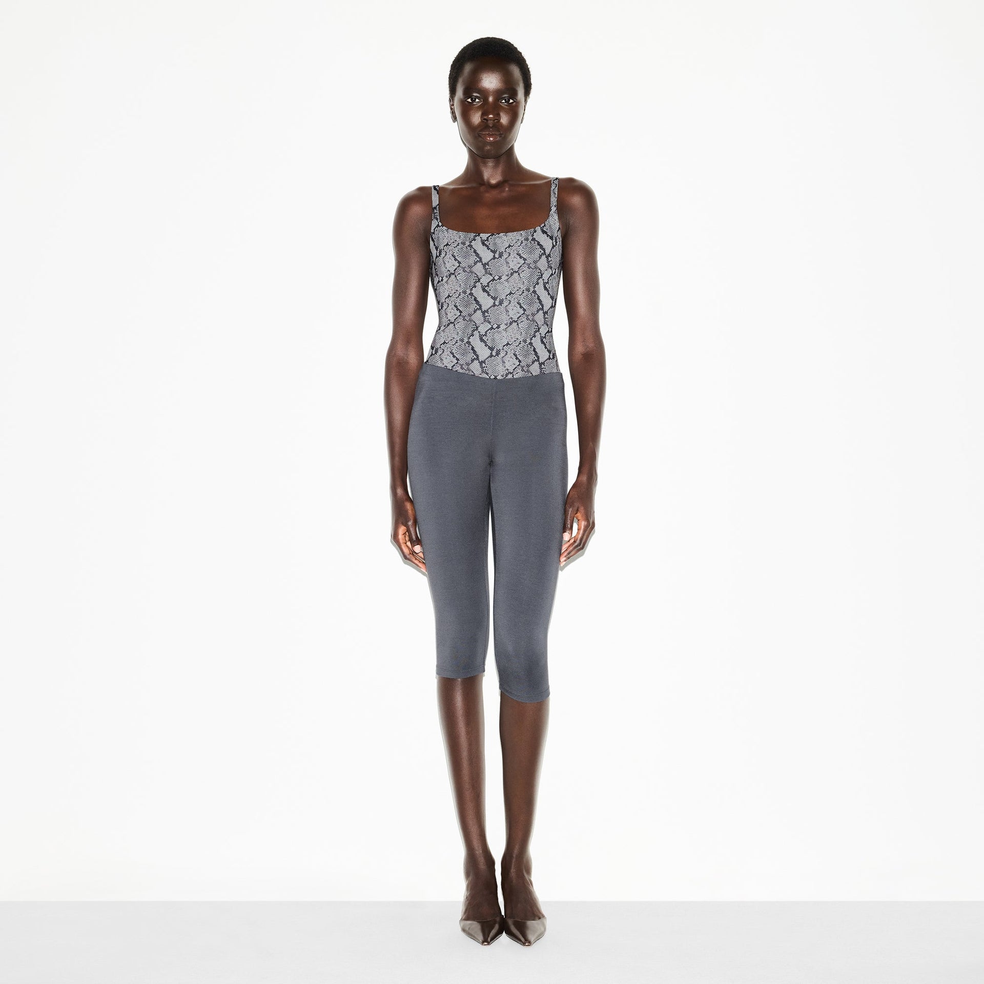 FITS EVERYBODY SQUARE NECK BODYSUIT | SHADOW SNAKE PRINT