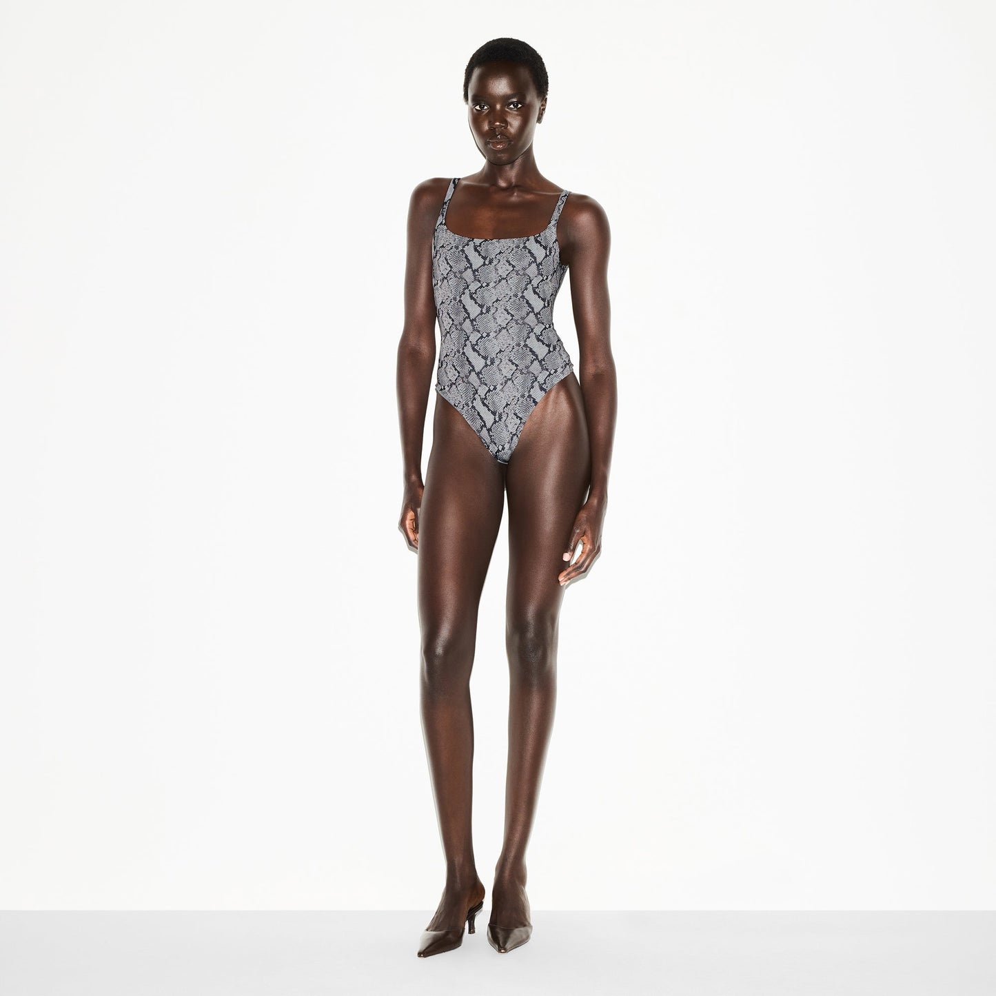 FITS EVERYBODY SQUARE NECK BODYSUIT | SHADOW SNAKE PRINT