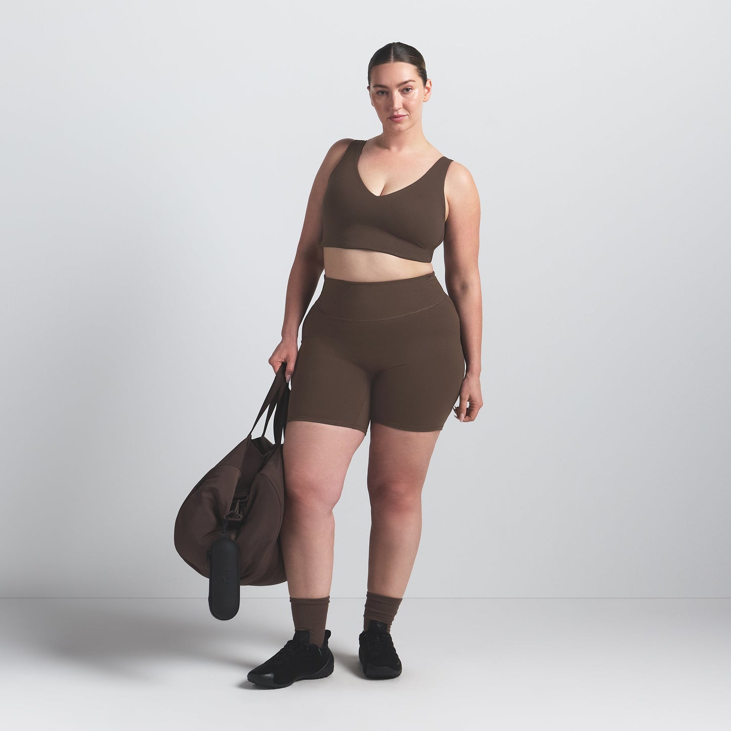 NikeSKIMS MATTE 5" BIKER SHORT | DARK SEPIA