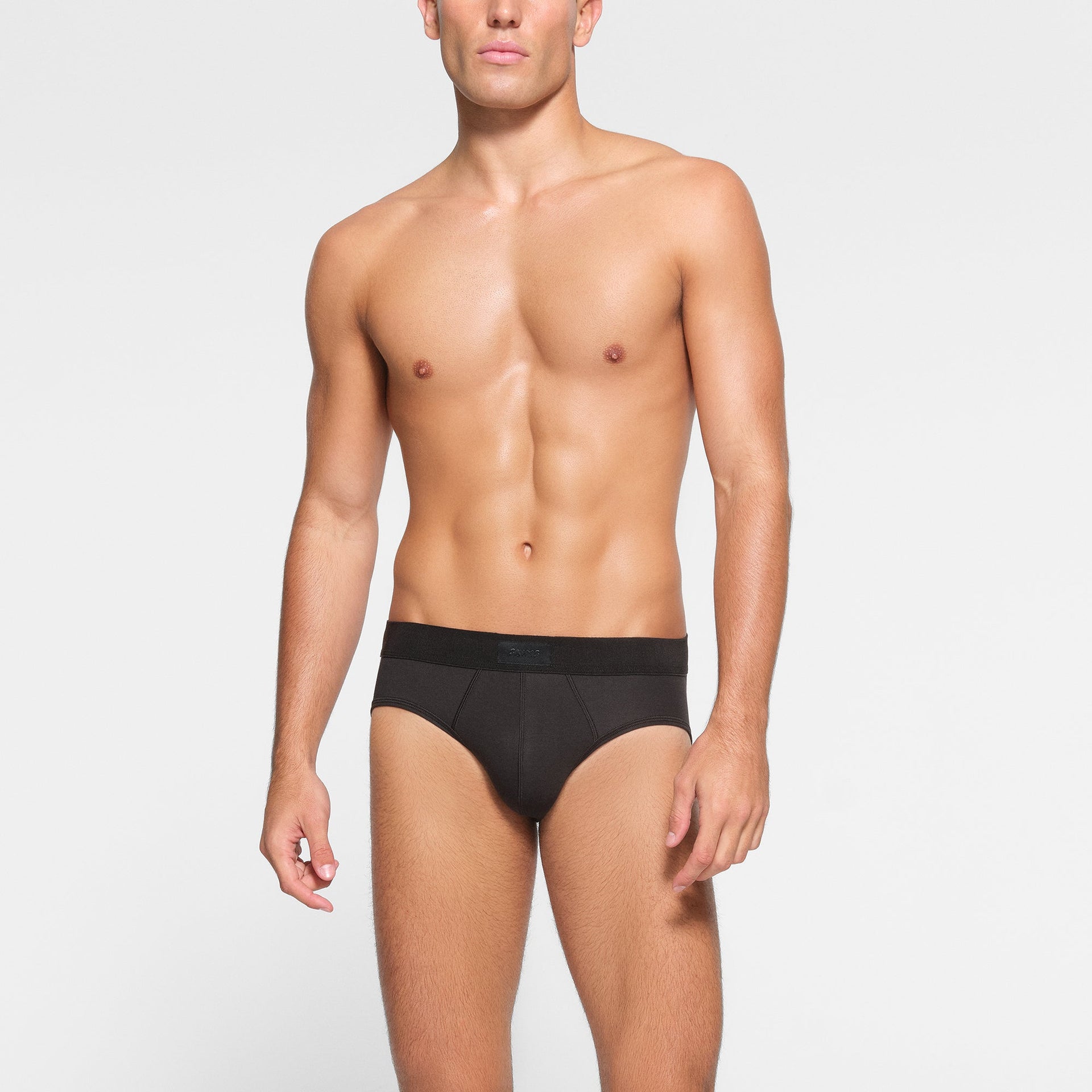 SKIMS COTTON MENS BRIEF 3-PACK | ONYX