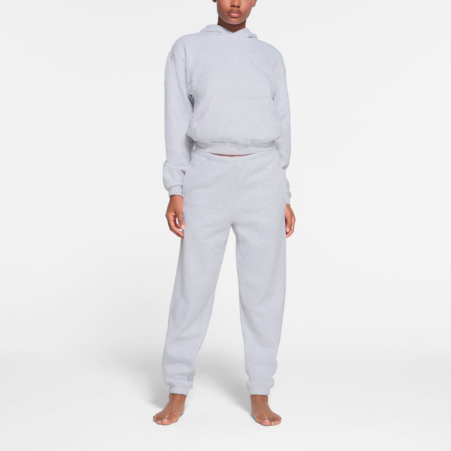 COTTON FLEECE JOGGER | LIGHT HEATHER GREY