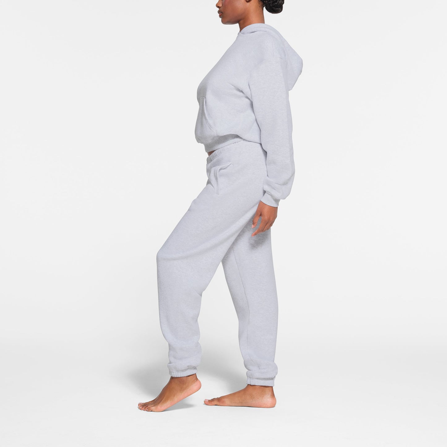 COTTON FLEECE JOGGER | LIGHT HEATHER GREY