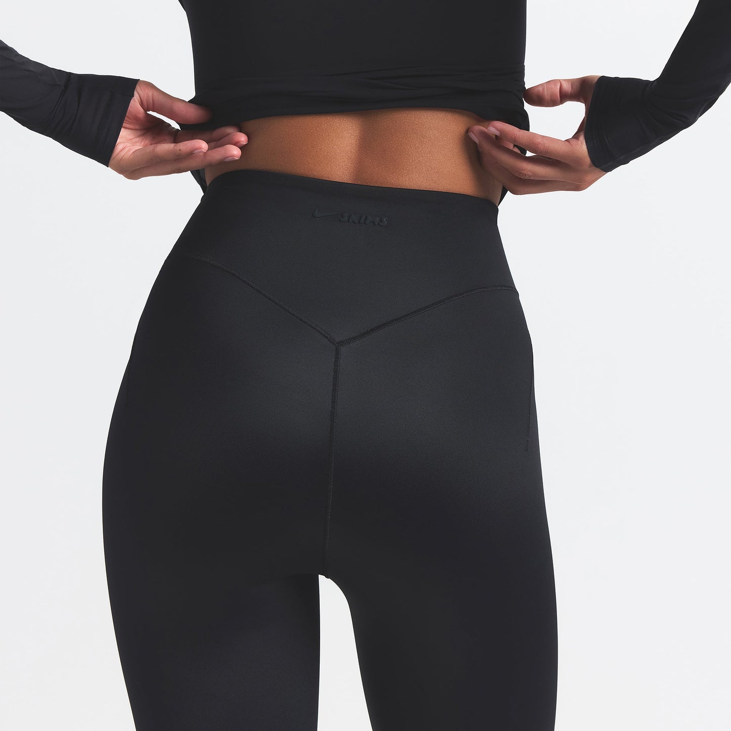 NikeSKIMS SHINE BONDED WAIST 26" LEGGING | OBSIDIAN