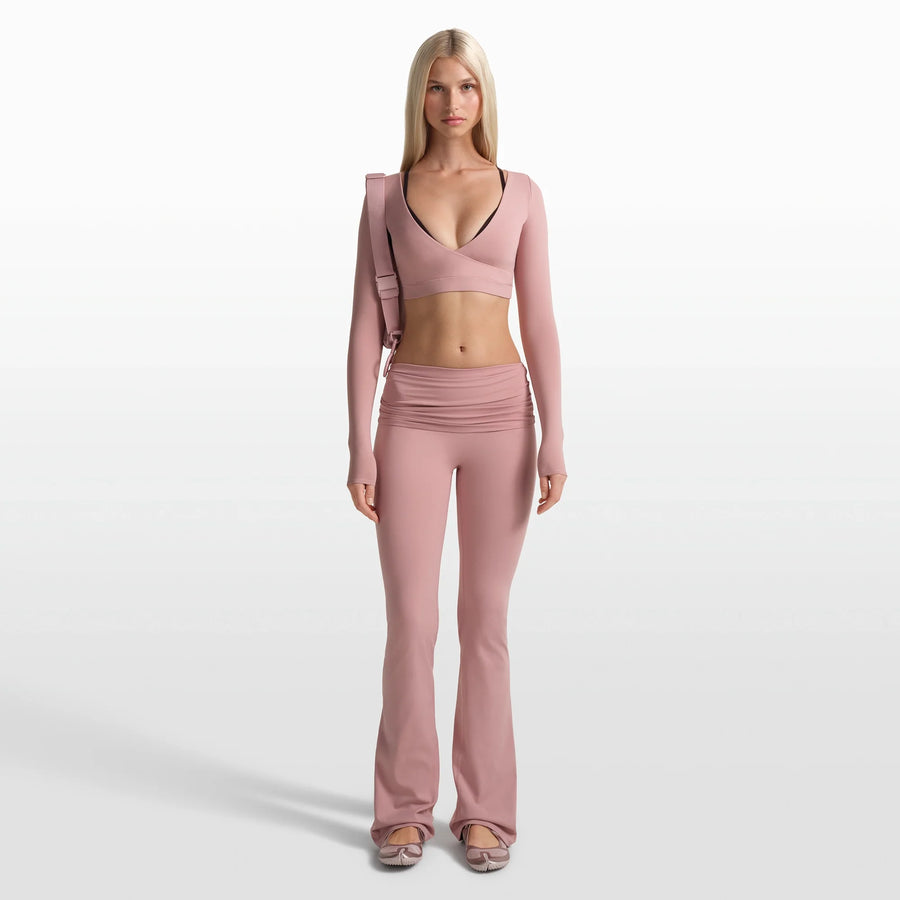 NikeSKIMS MATTE FOLDOVER SLIM FLARE LEGGING | HIMALAYAN