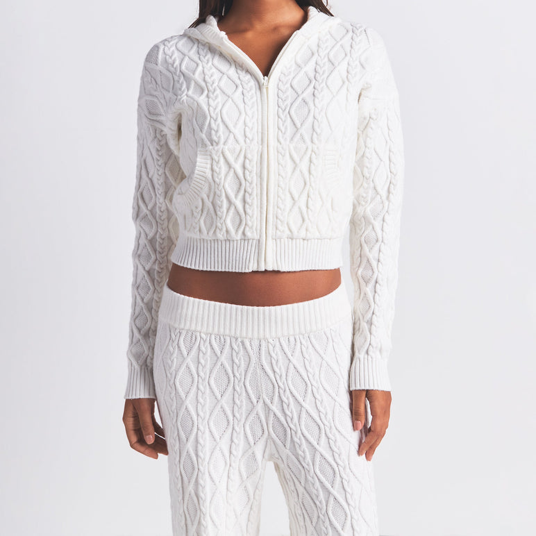 SWEATER KNIT STRAIGHT LEG PANT | IVORY