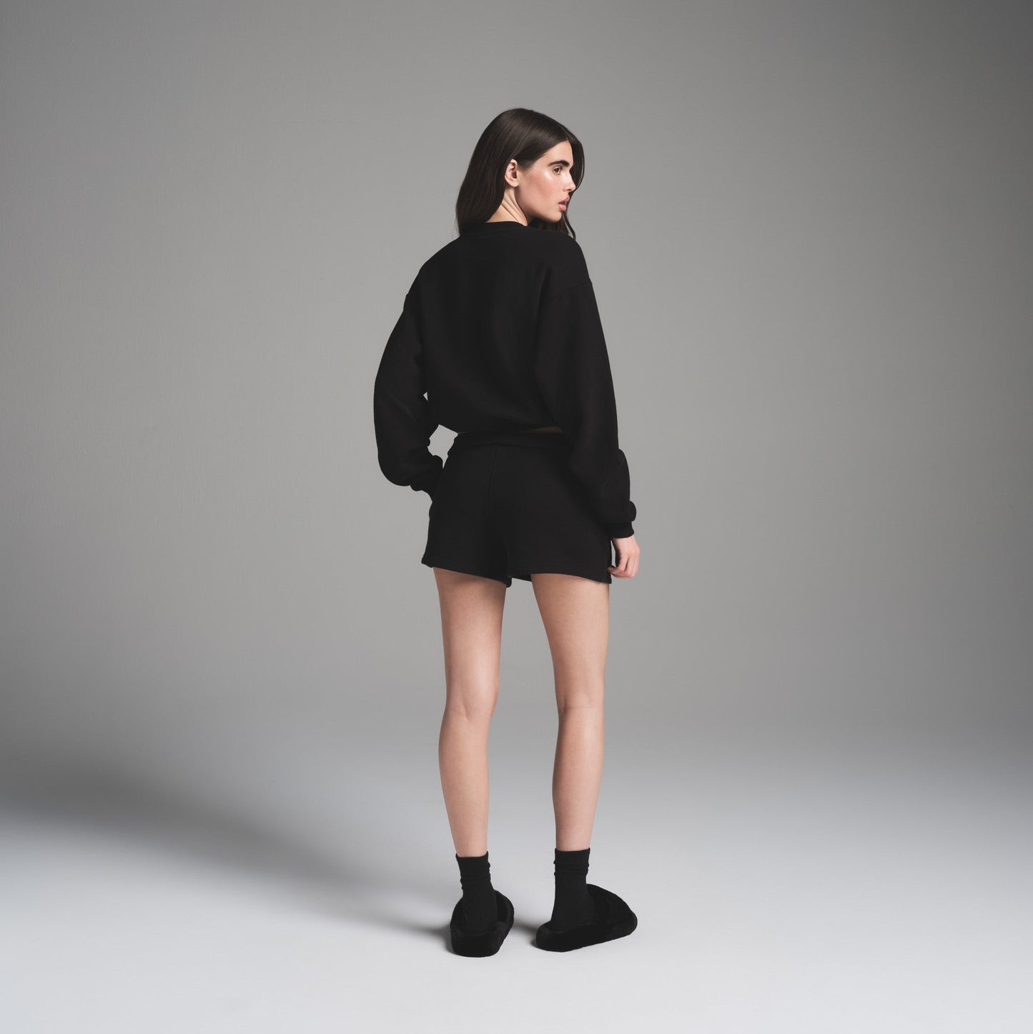 COTTON FLEECE SHORT | ONYX