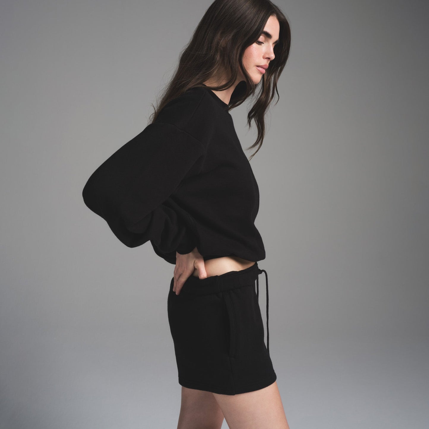 COTTON FLEECE CLASSIC SHORT | ONYX