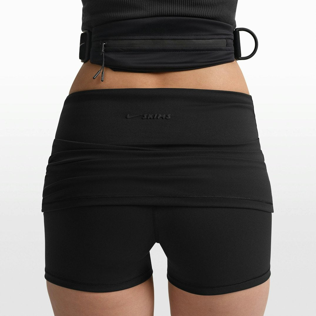 NikeSKIMS MATTE FOLDOVER WB 3 INCH SHORT | OBSIDIAN