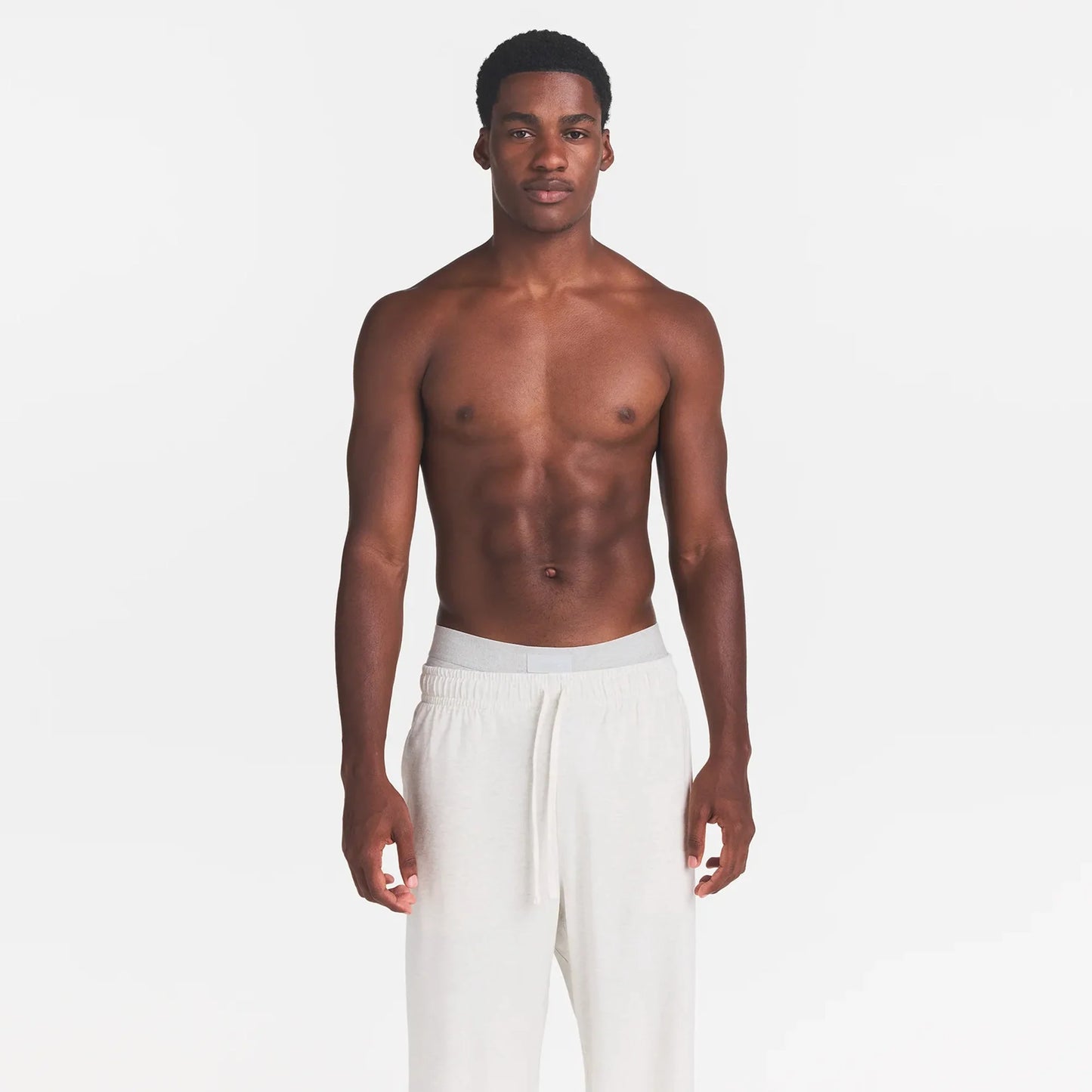 JERSEY LOUNGE MENS RELAXED STRAIGHT LEG PANT | CHALK HEATHER