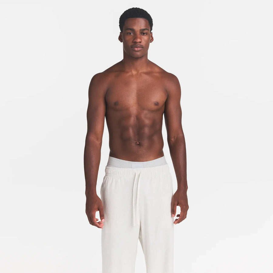 JERSEY LOUNGE MENS RELAXED STRAIGHT LEG PANT | CHALK HEATHER