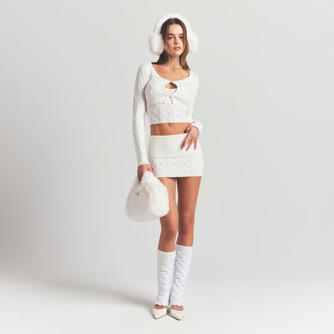 FAUX FUR MINI BAG | MARBLE