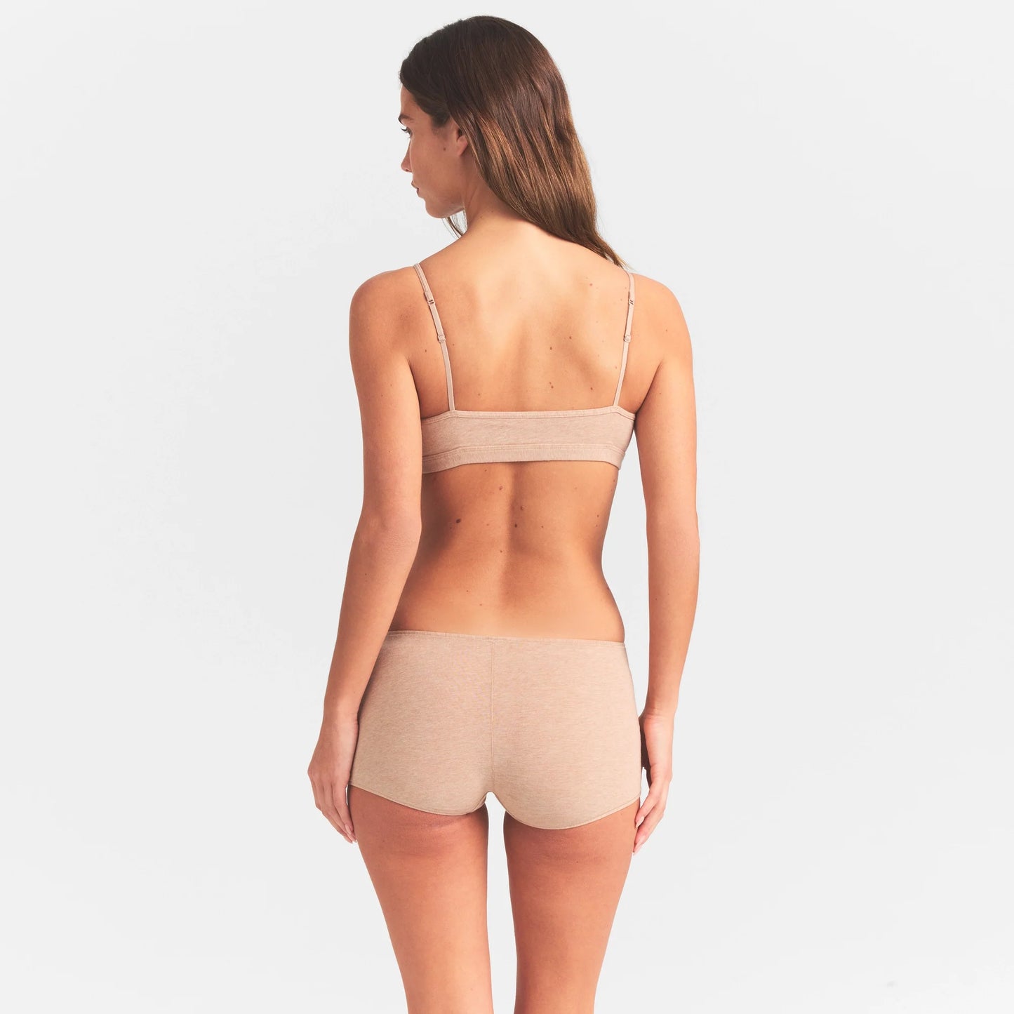 EVERYDAY COTTON SCOOP BRALETTE | CLAY HEATHER