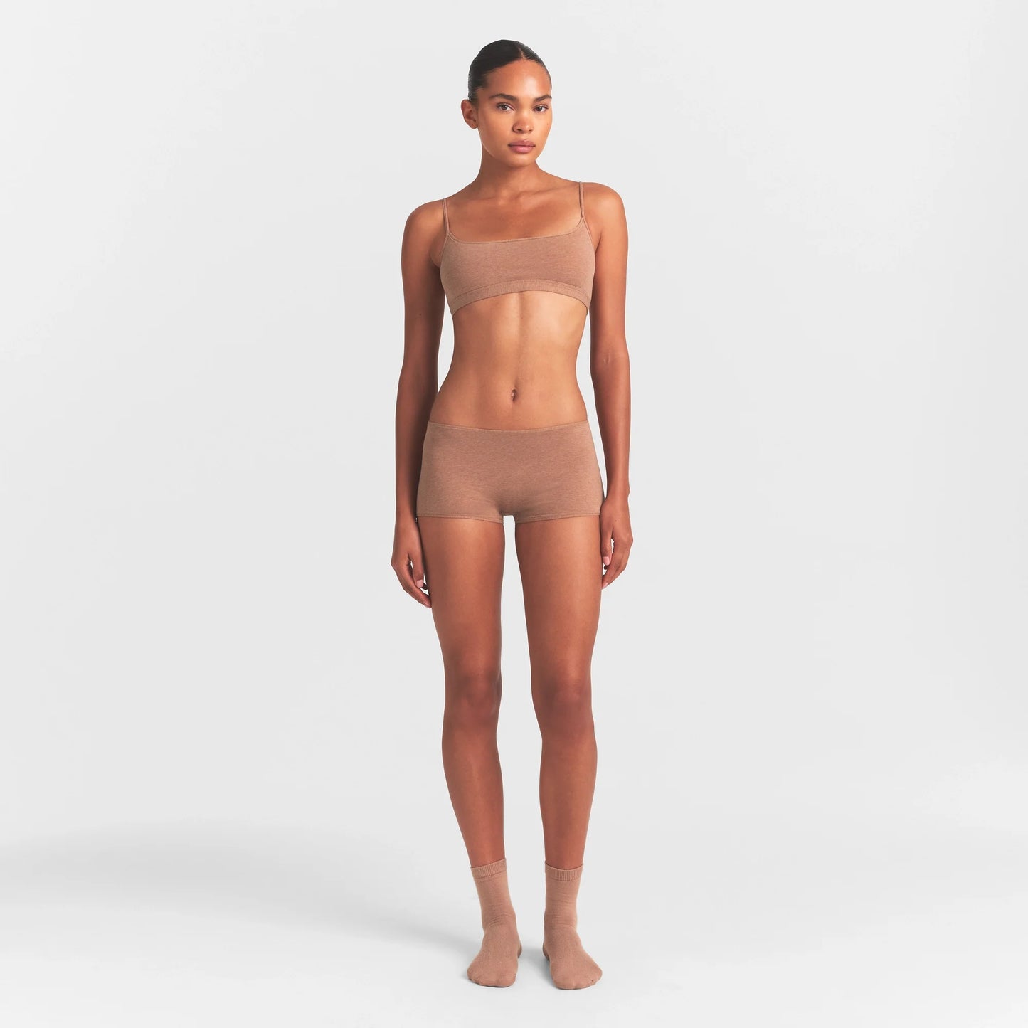 EVERYDAY COTTON SCOOP BRALETTE | SIENNA HEATHER