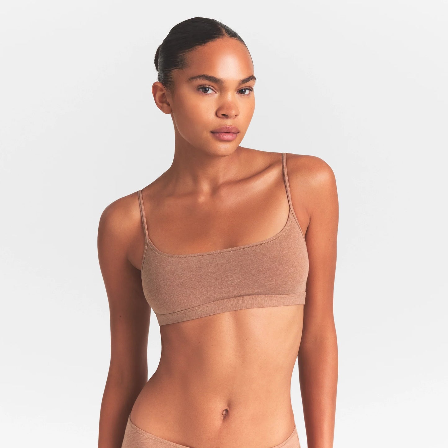 EVERYDAY COTTON SCOOP BRALETTE | SIENNA HEATHER