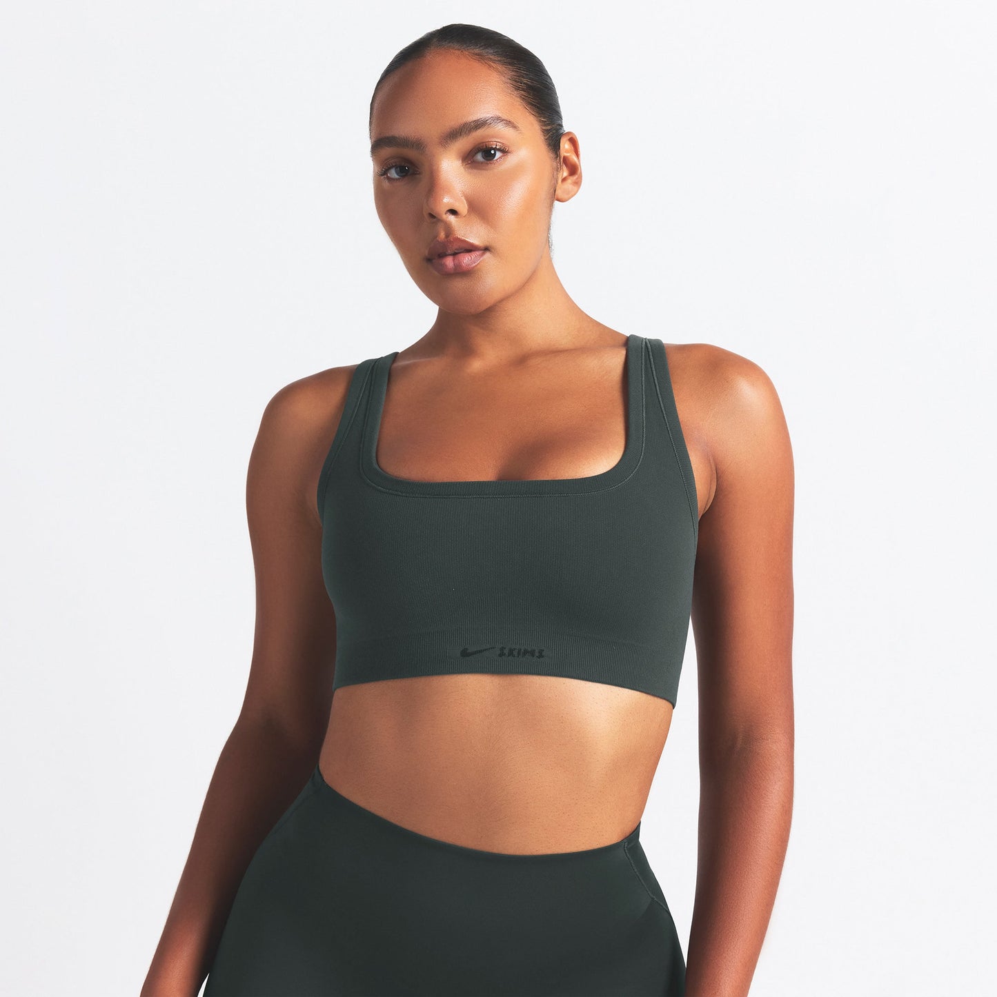 NikeSKIMS VINTAGE SEAMLESS SCOOP NECK BRA | DARK TEAL