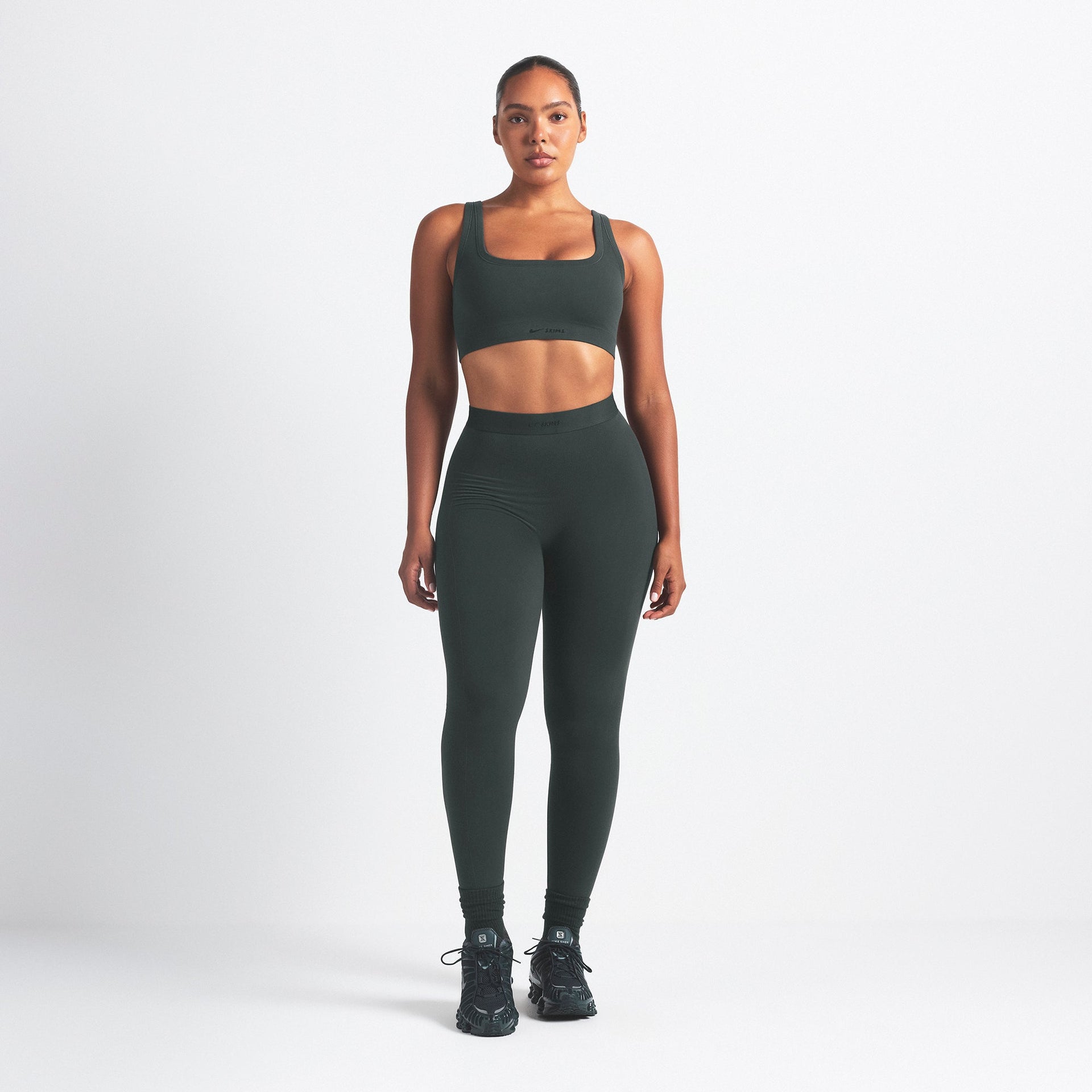 NikeSKIMS VINTAGE SEAMLESS SCOOP NECK BRA | DARK TEAL