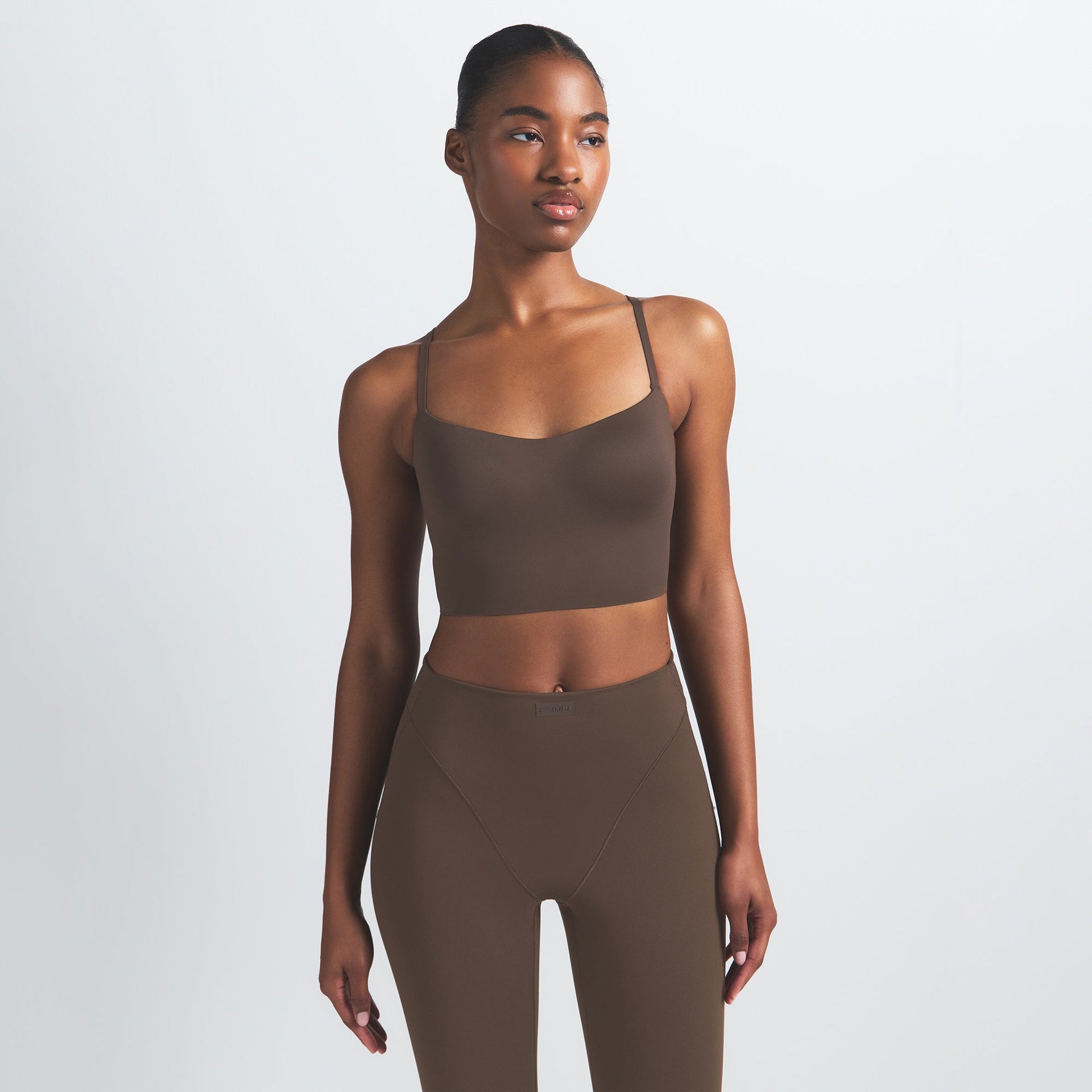 NikeSKIMS MATTE CAMI BRA TOP | DARK SEPIA
