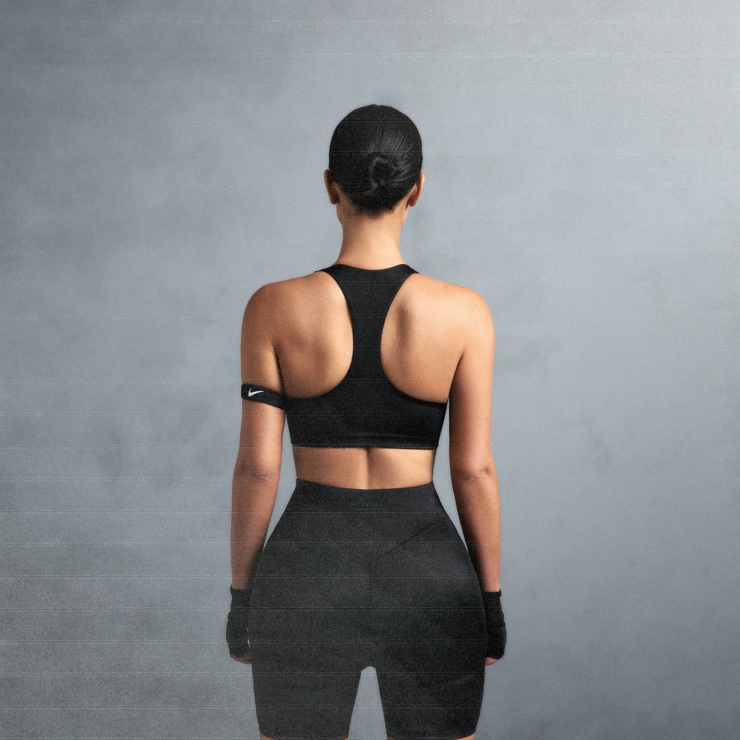 NikeSKIMS SHINE RACER BACK BRA | OBSIDIAN