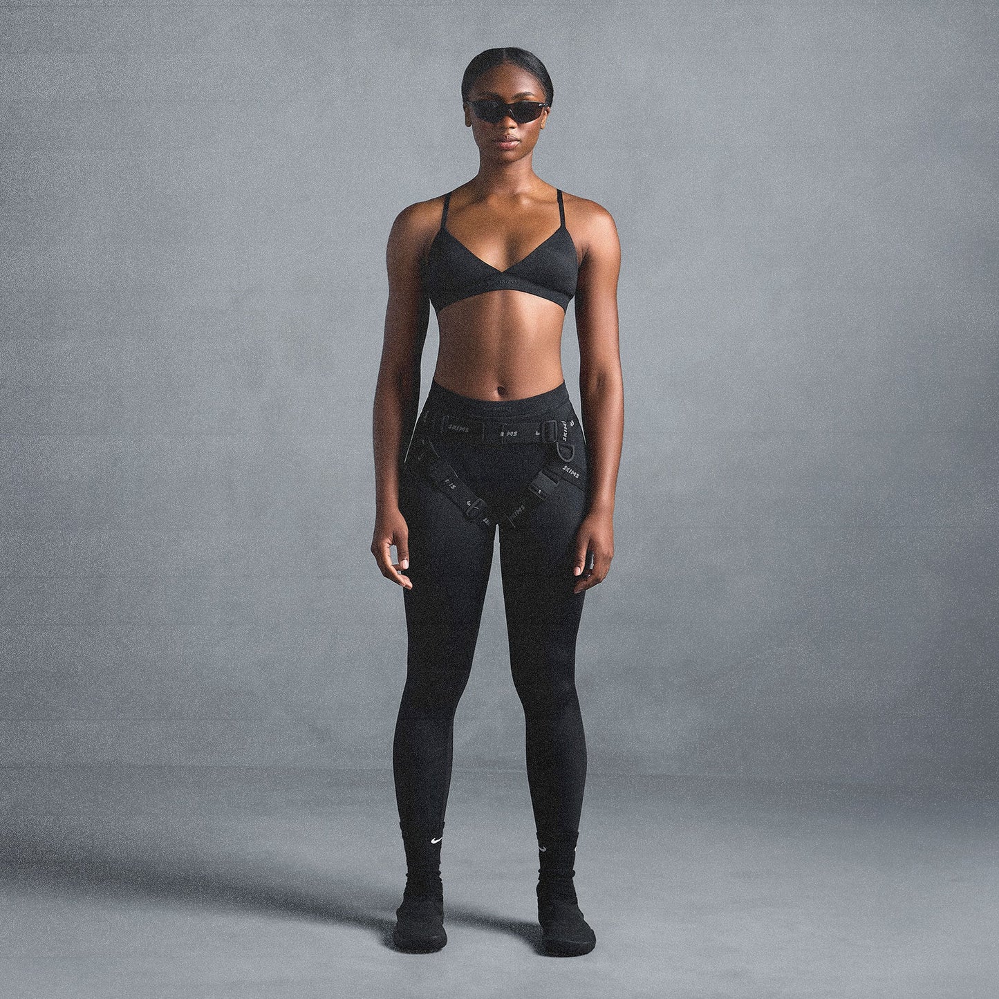 NikeSKIMS SHINE TRIANGLE BRA | OBSIDIAN