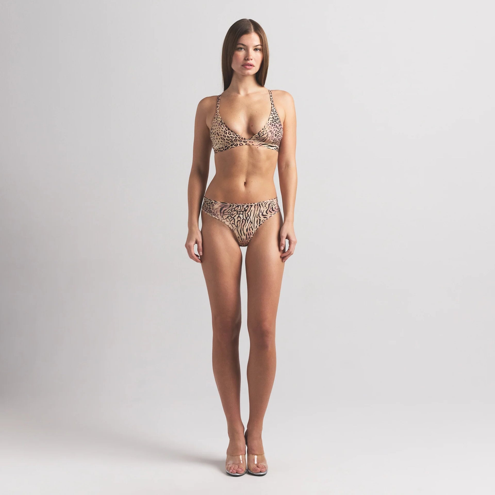 FITS EVERYBODY TRIANGLE BRALETTE | SAND MULTI ANIMAL