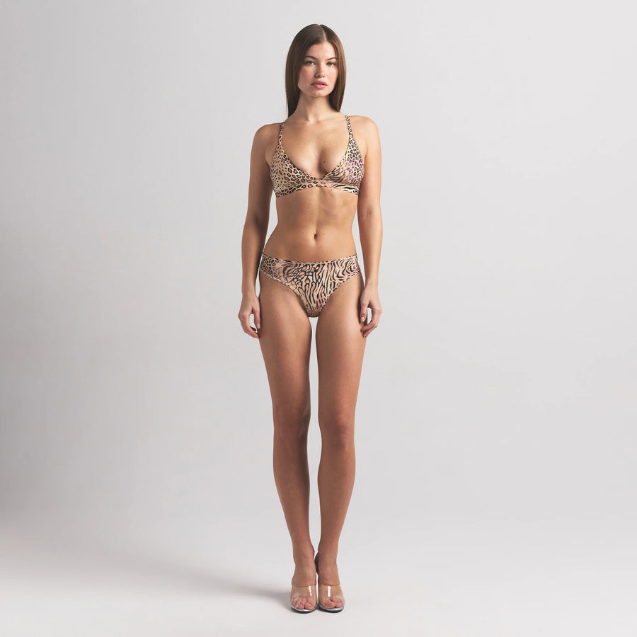 FITS EVERYBODY TRIANGLE BRALETTE | SAND MULTI ANIMAL