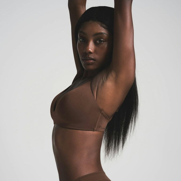 WIRELESS FORM T-SHIRT DEMI BRA | COCOA