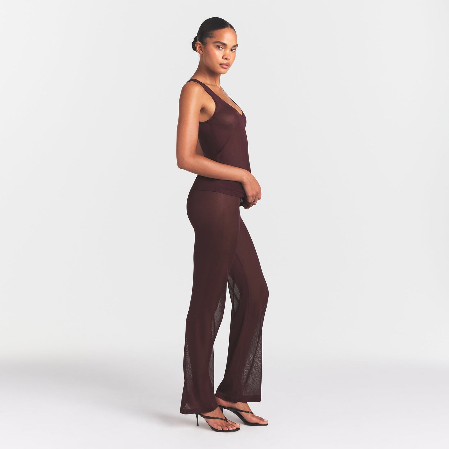 SLINKY KNIT LOW RISE PANT | CURRANT