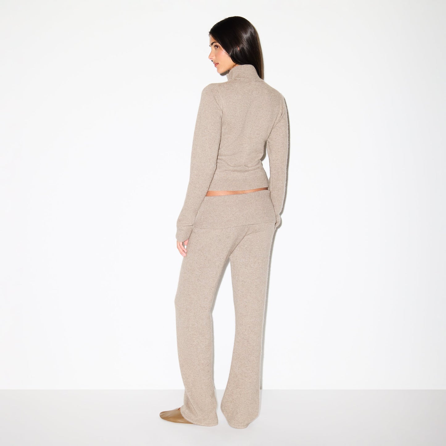 WOOL CASHMERE FOLDOVER PANT | LINEN