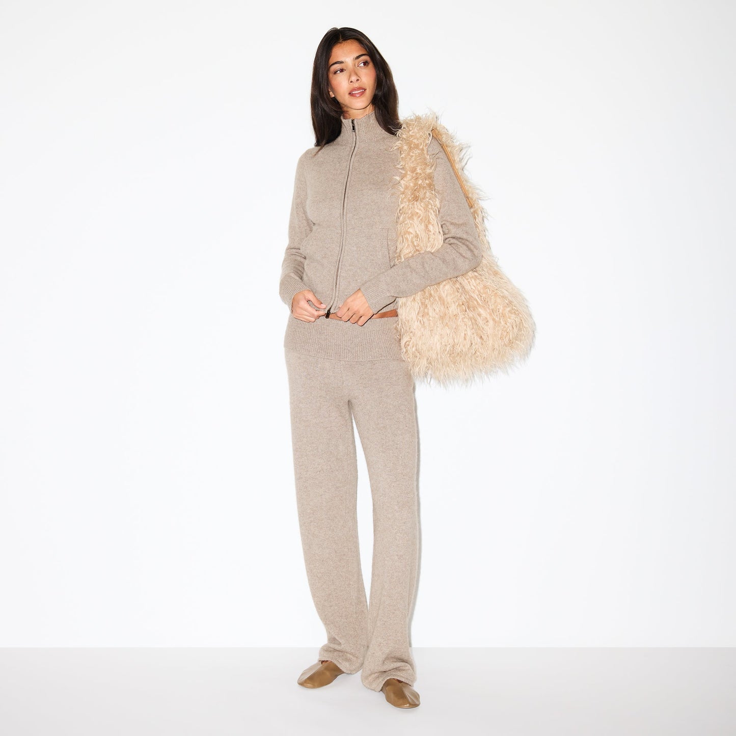 WOOL CASHMERE FOLDOVER PANT | LINEN