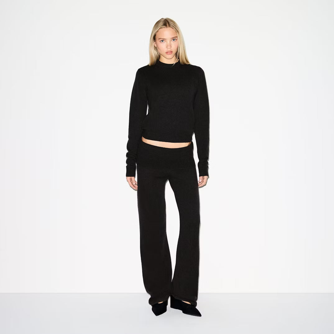 WOOL CASHMERE PANT | ONYX