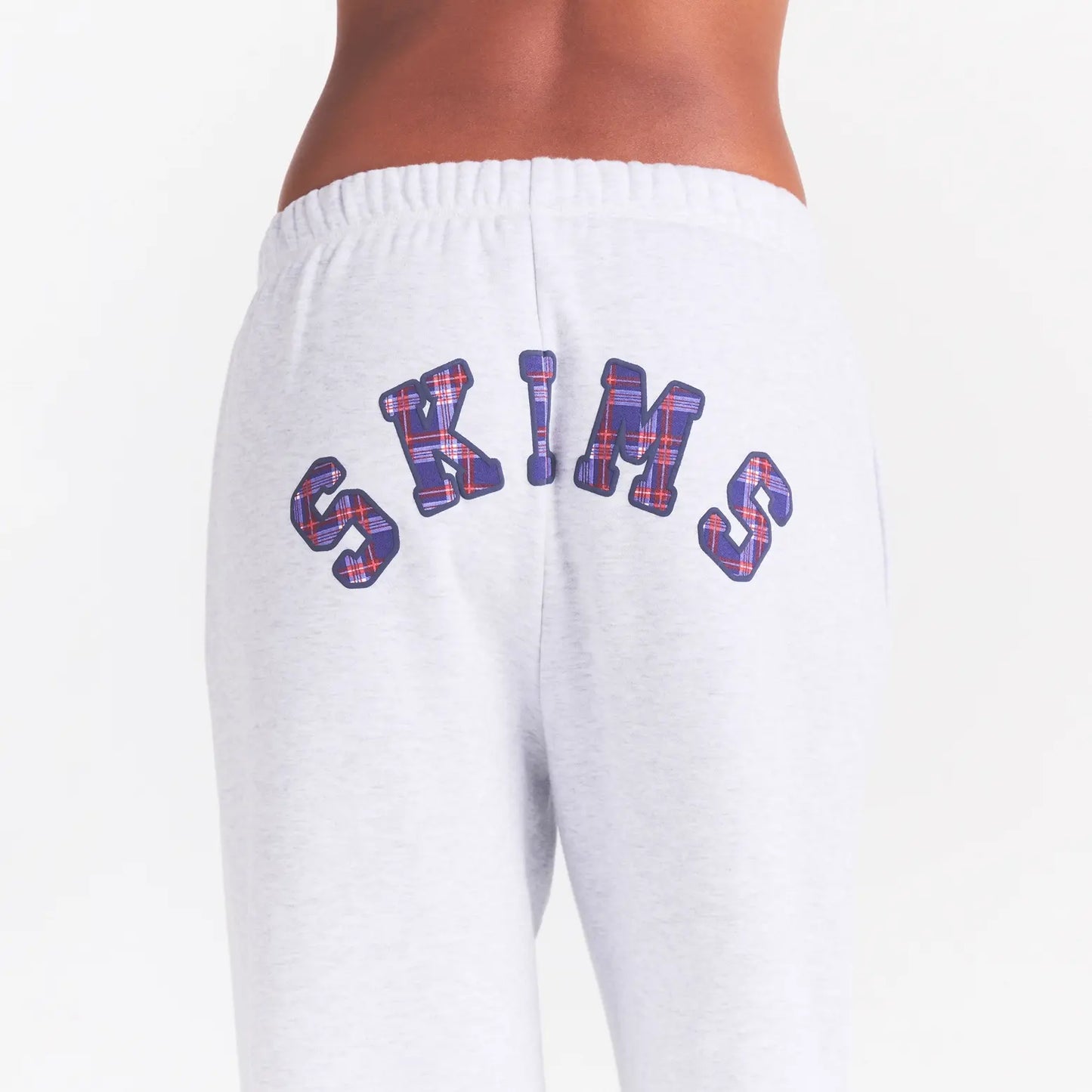 COTTON FLEECE CLASSIC STRAIGHT LEG PANT | LHG ARCHED SKIMS PLAID
