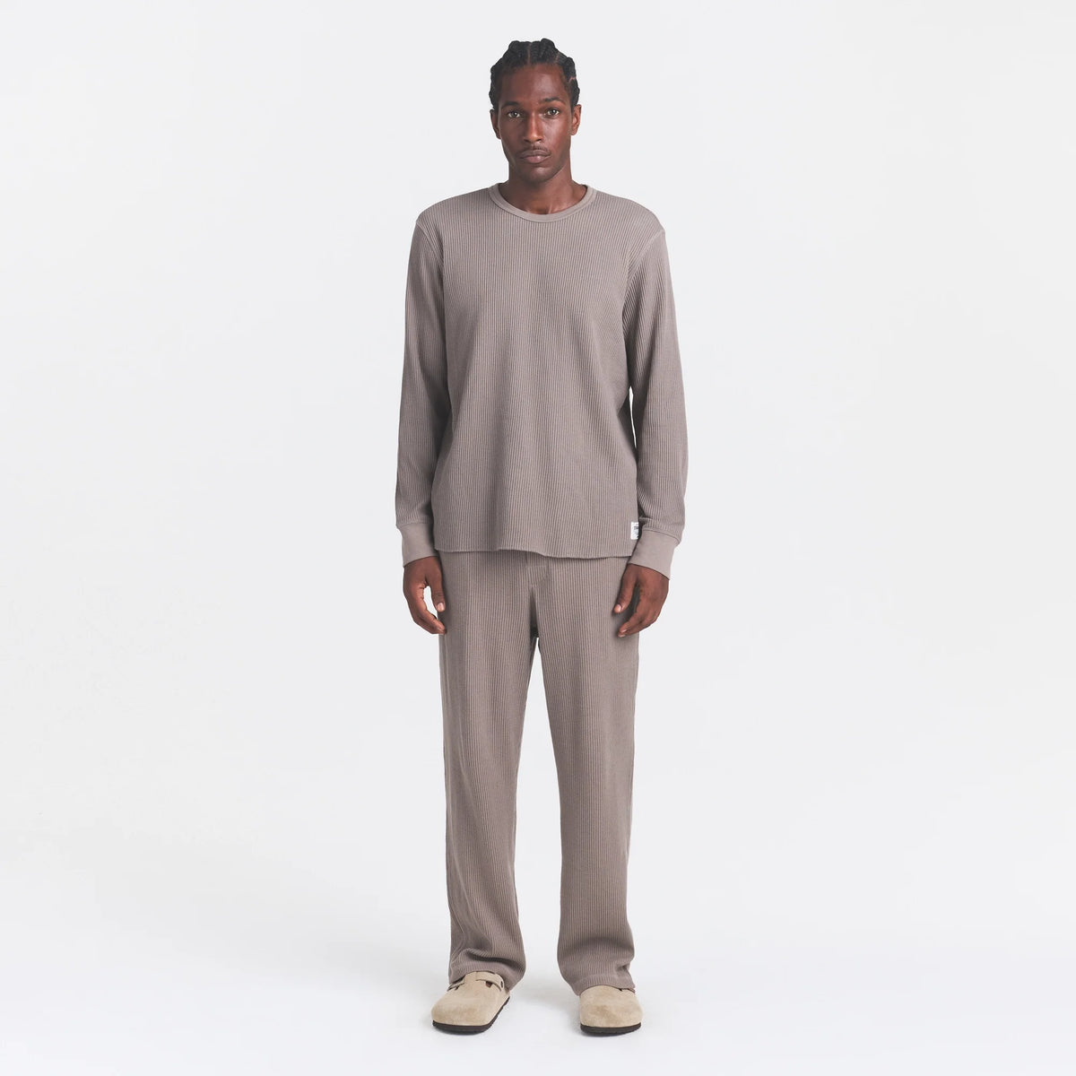WAFFLE MENS STRAIGHT LEG PANT | MINK
