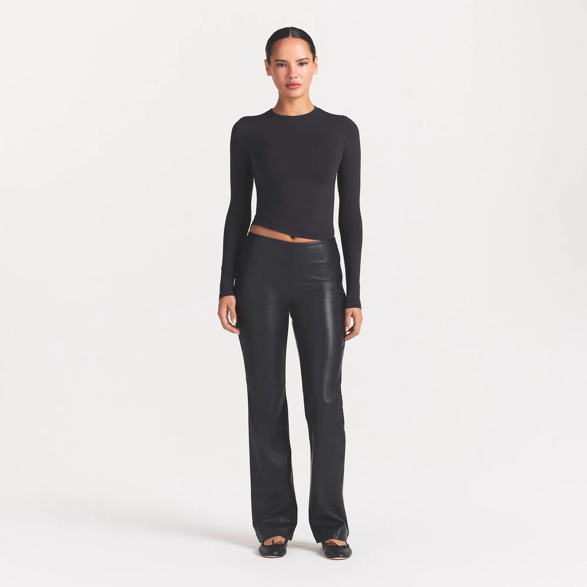 FAUX LEATHER PANT | ONYX