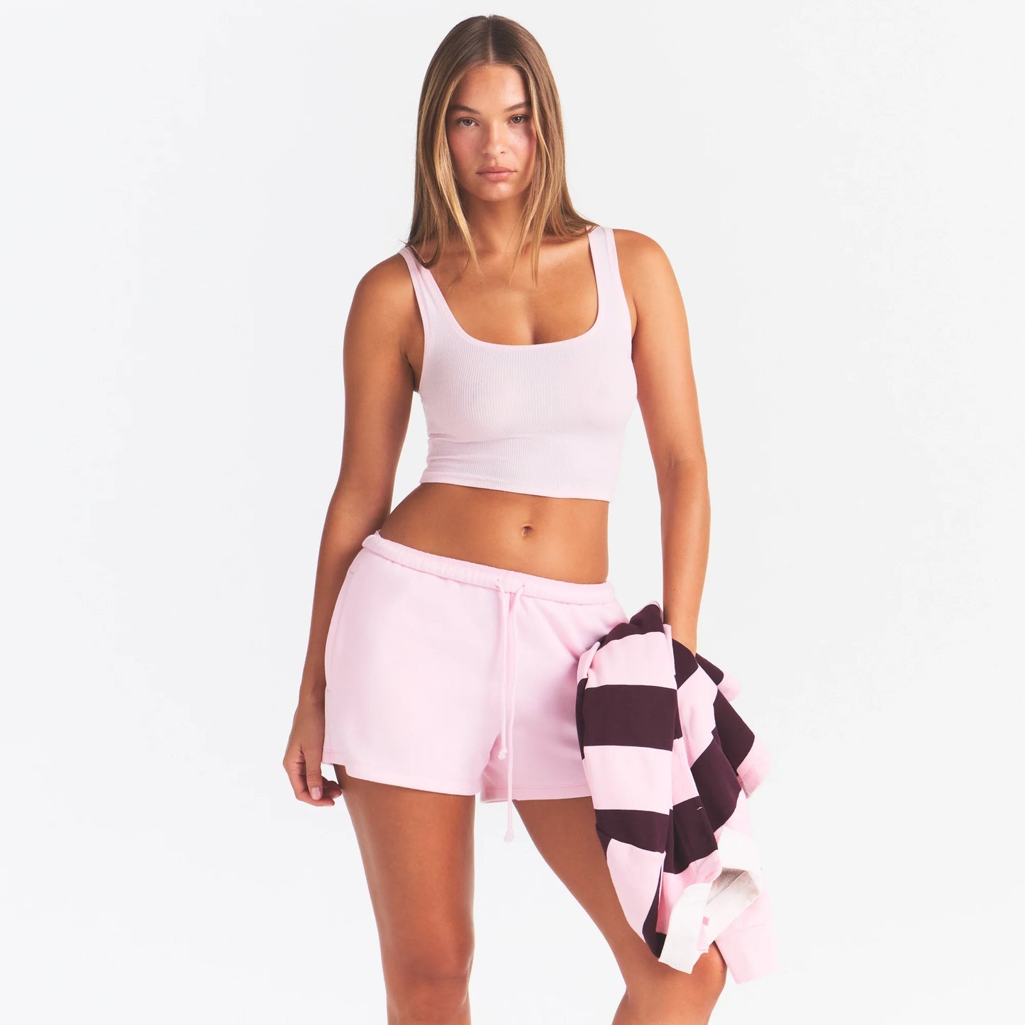 COTTON FLEECE CLASSIC SHORT | CHERRY BLOSSOM