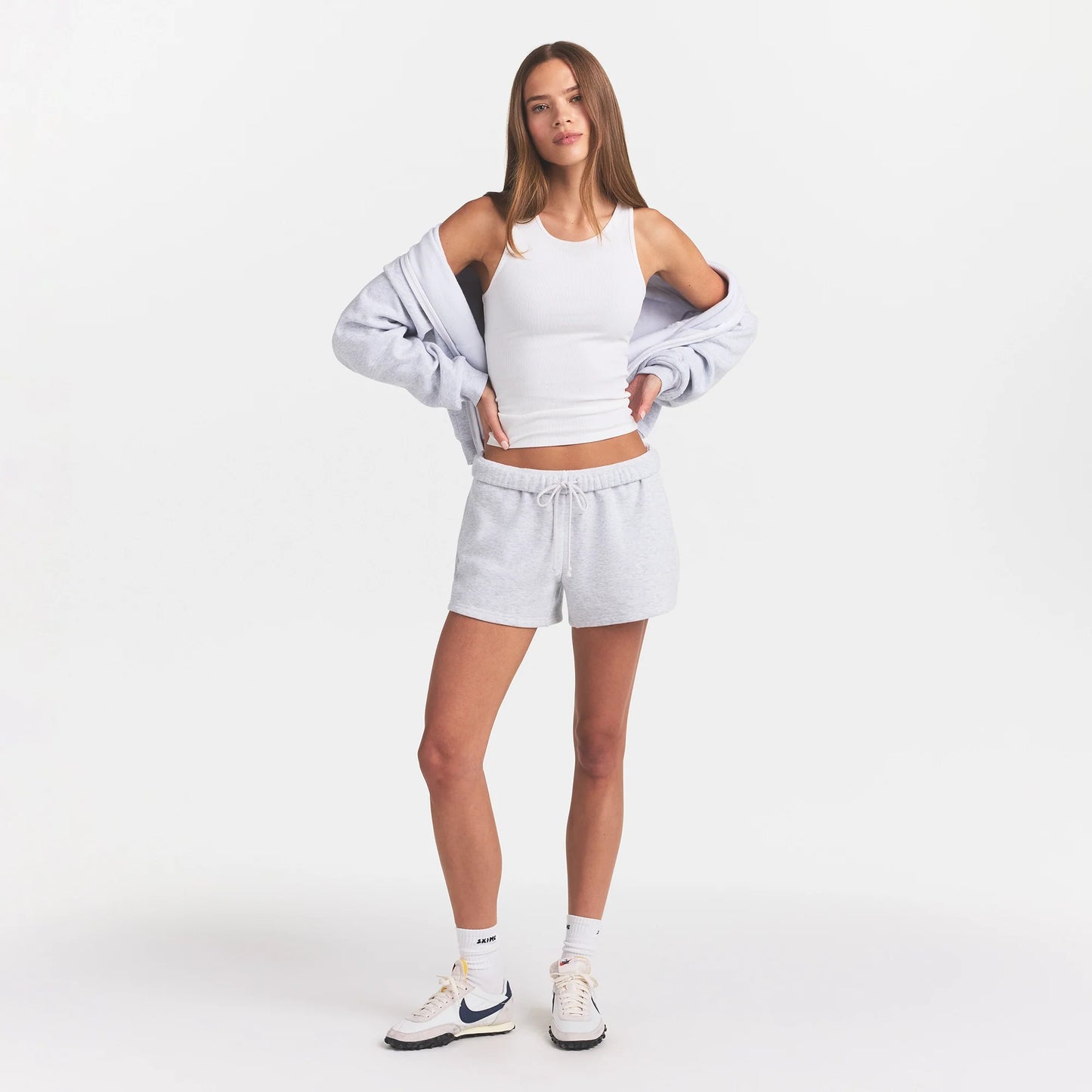 COTTON FLEECE CLASSIC SHORT | LIGHT HEATHER GREY