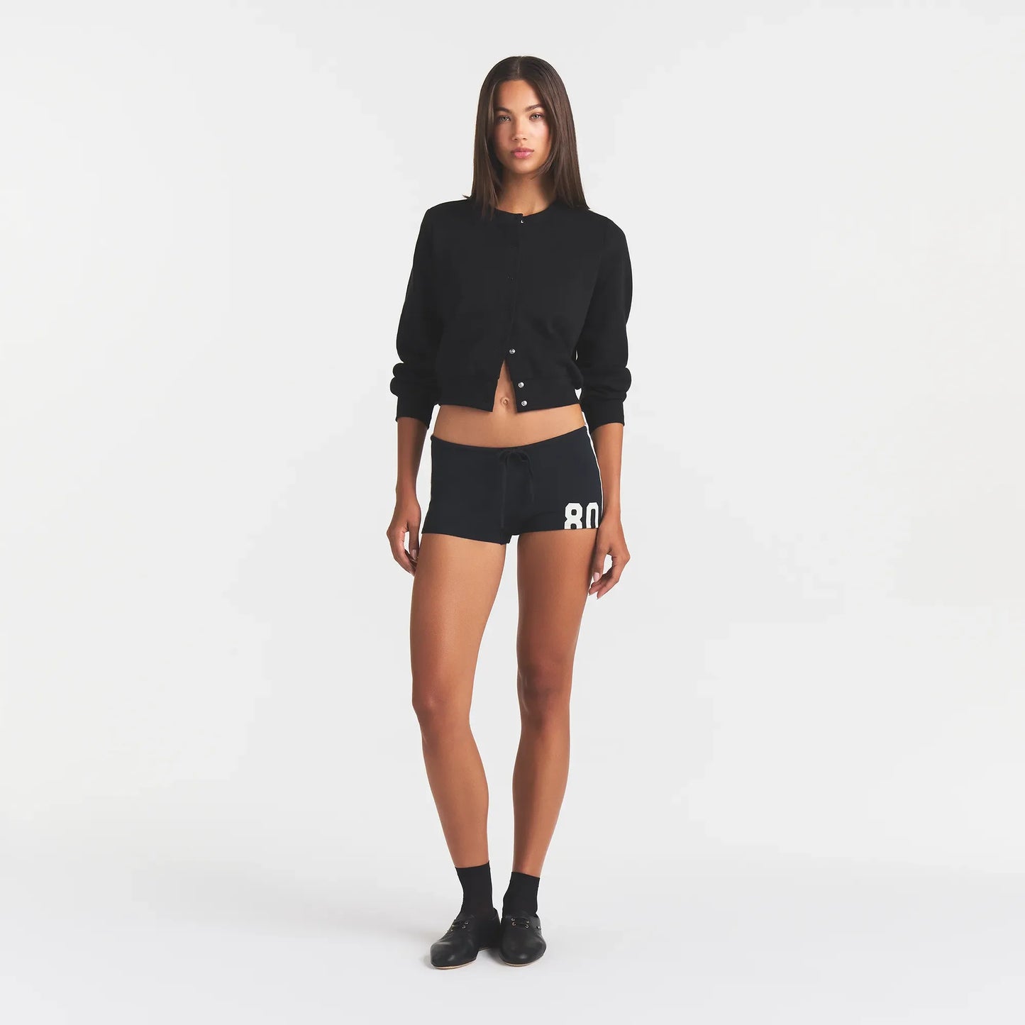 SMOOTH LAYERS MICRO SHORT | ONYX ECRU CONTRAST