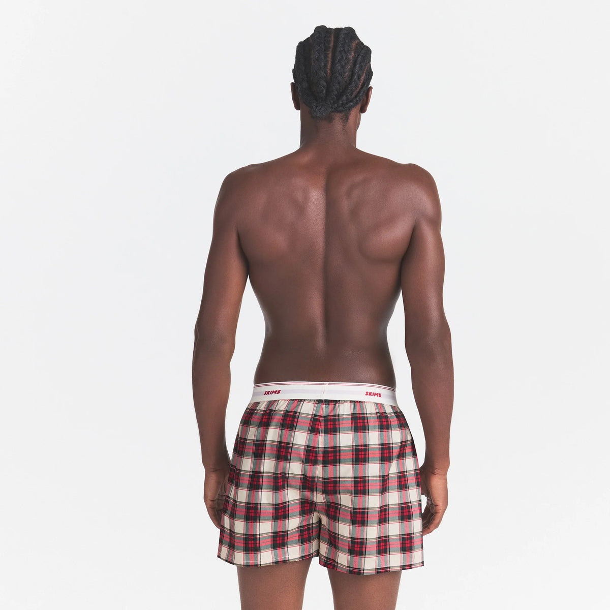 COTTON POPLIN MENS LOGO BAND BOXER | BUFF MINI MONTGOMERY CHECK