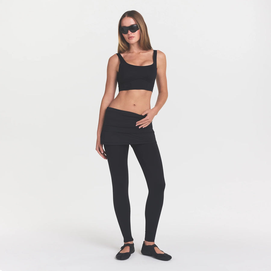 NikeSKIMS MATTE LONGLINE CORSET BRA | OBSIDIAN