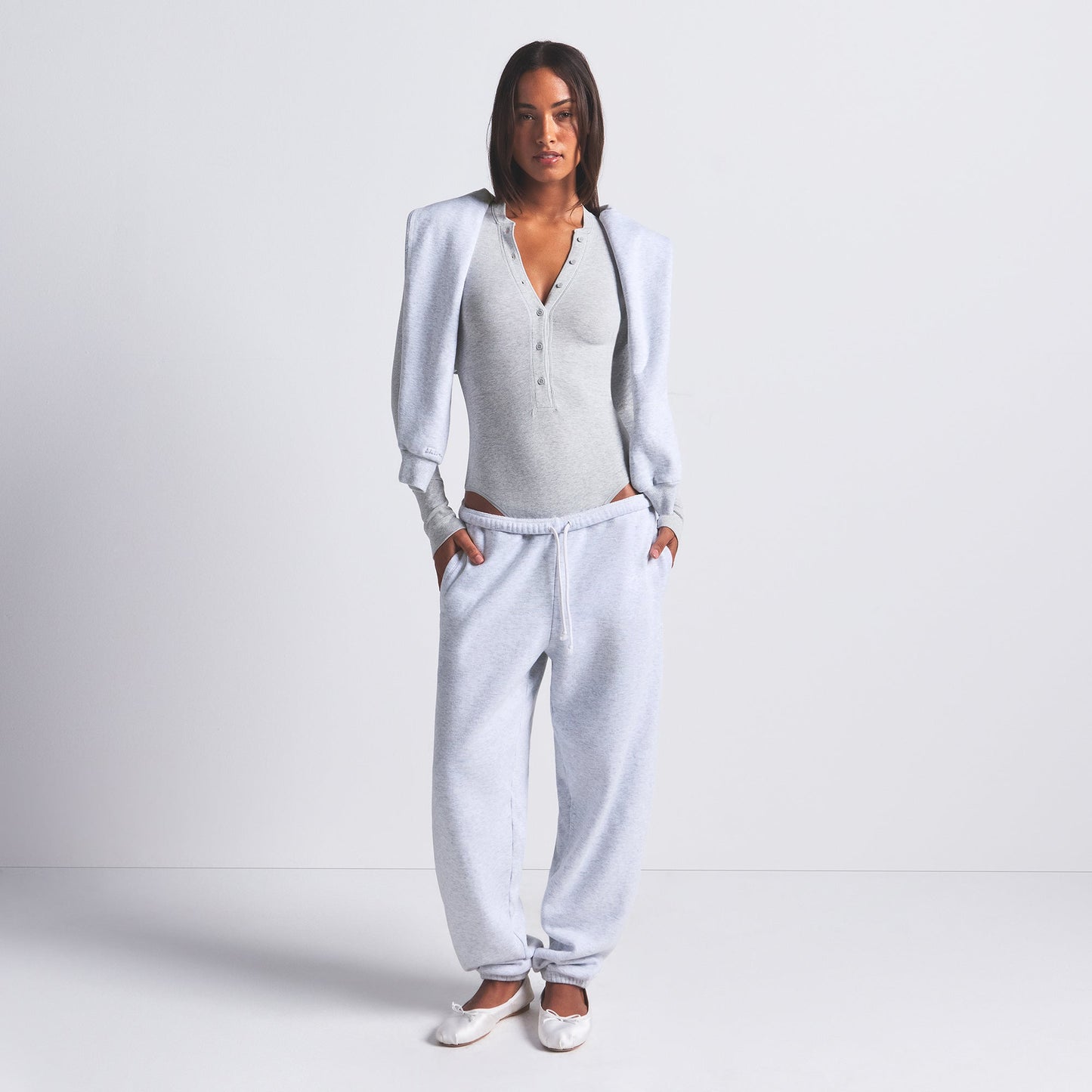 COTTON FLEECE CLASSIC JOGGER | LIGHT HEATHER GREY